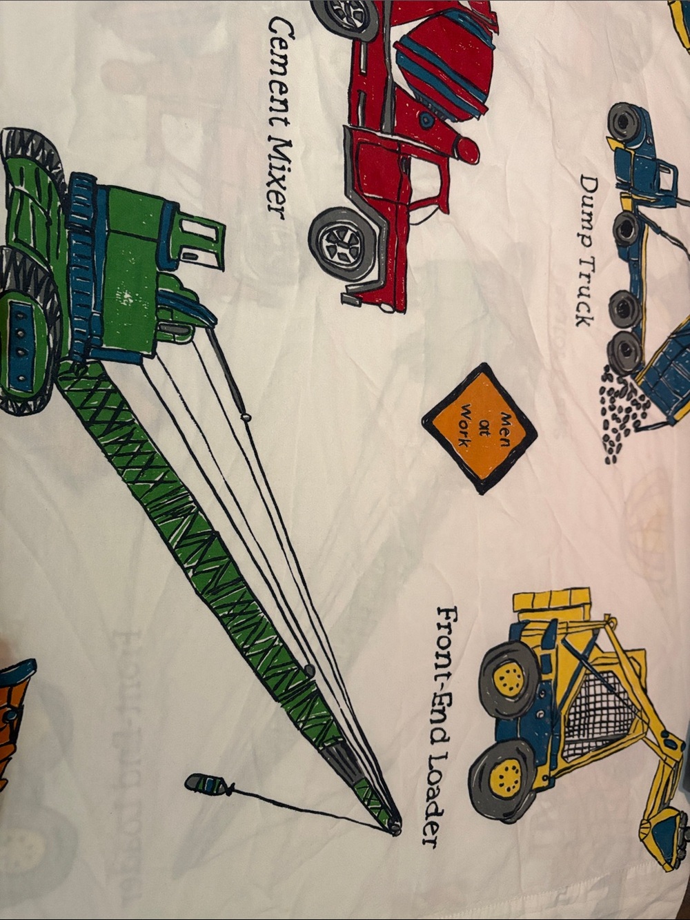 The Company store Kids Construction Trucks Pillowcase Kids Bedding